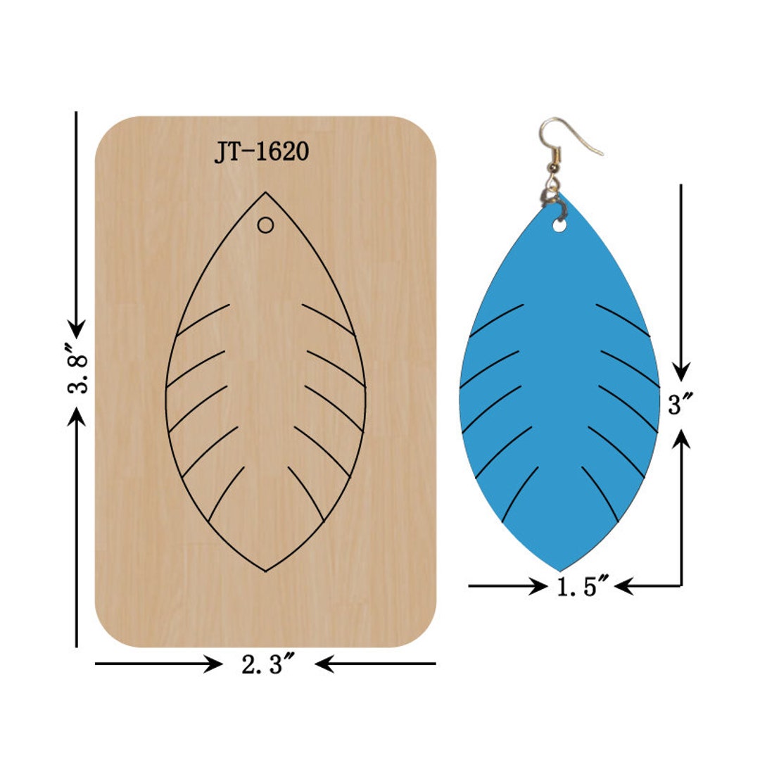 Leather Earring Die 3 INCH Fringe Leaf Earring Manual Etsy