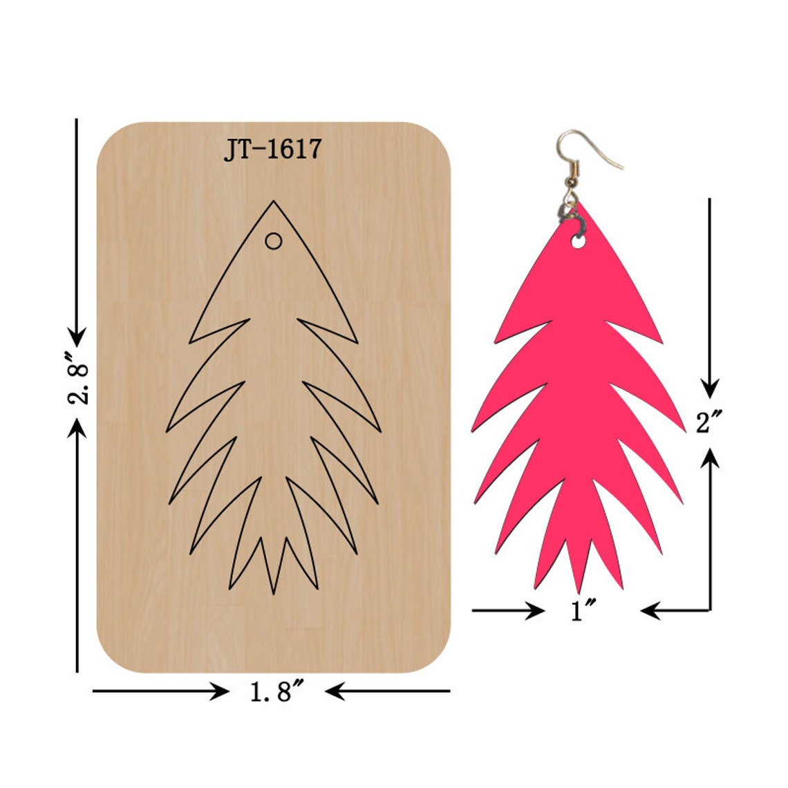 Leather Earring Cutting Die 2 INCH Fringe Earring Die Etsy