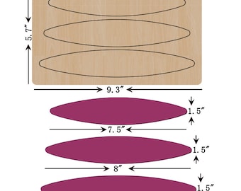Today’s Craft Leather Bracelet Cutting Die, 7.5-8-8.5 Inch Long, 1.5 Inch Wide