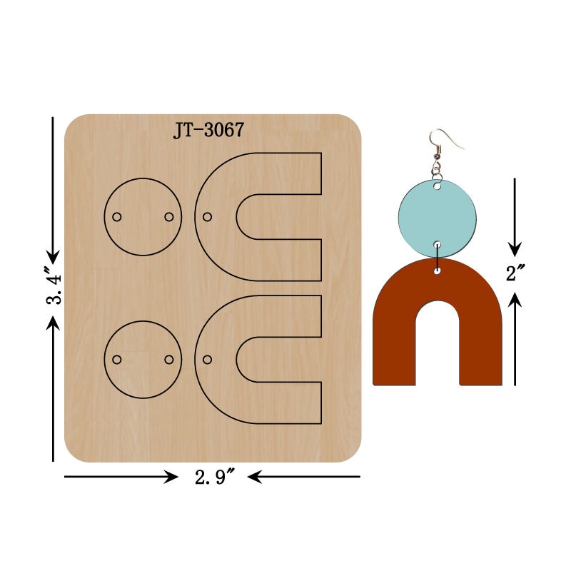 Arch Leather Earring Die, 2-inch, Sizzix Compatible, JT3067 - Etsy