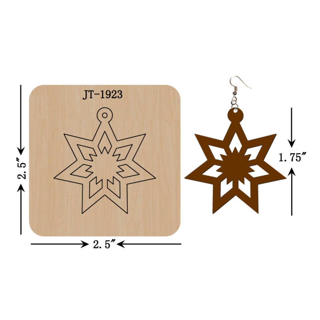Leather Earring Cutting Die 1.75 INCH Star Snowflake - Etsy