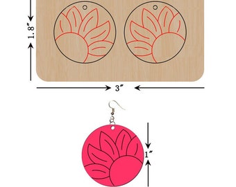 Cut and Emboss Leather Earring Die, 1 INCH, Small Sunflower Embossing Die, Sunflower Earring Die, Orange Foam, Sizzix Compatible, JT5341