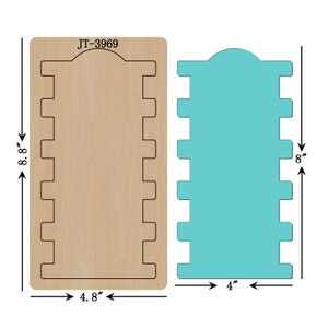 Display Card Hanging Tag, Hair Snap Bow Display Card, 8 INCH X 4 INCH, Sizzix Compatible, JT3969