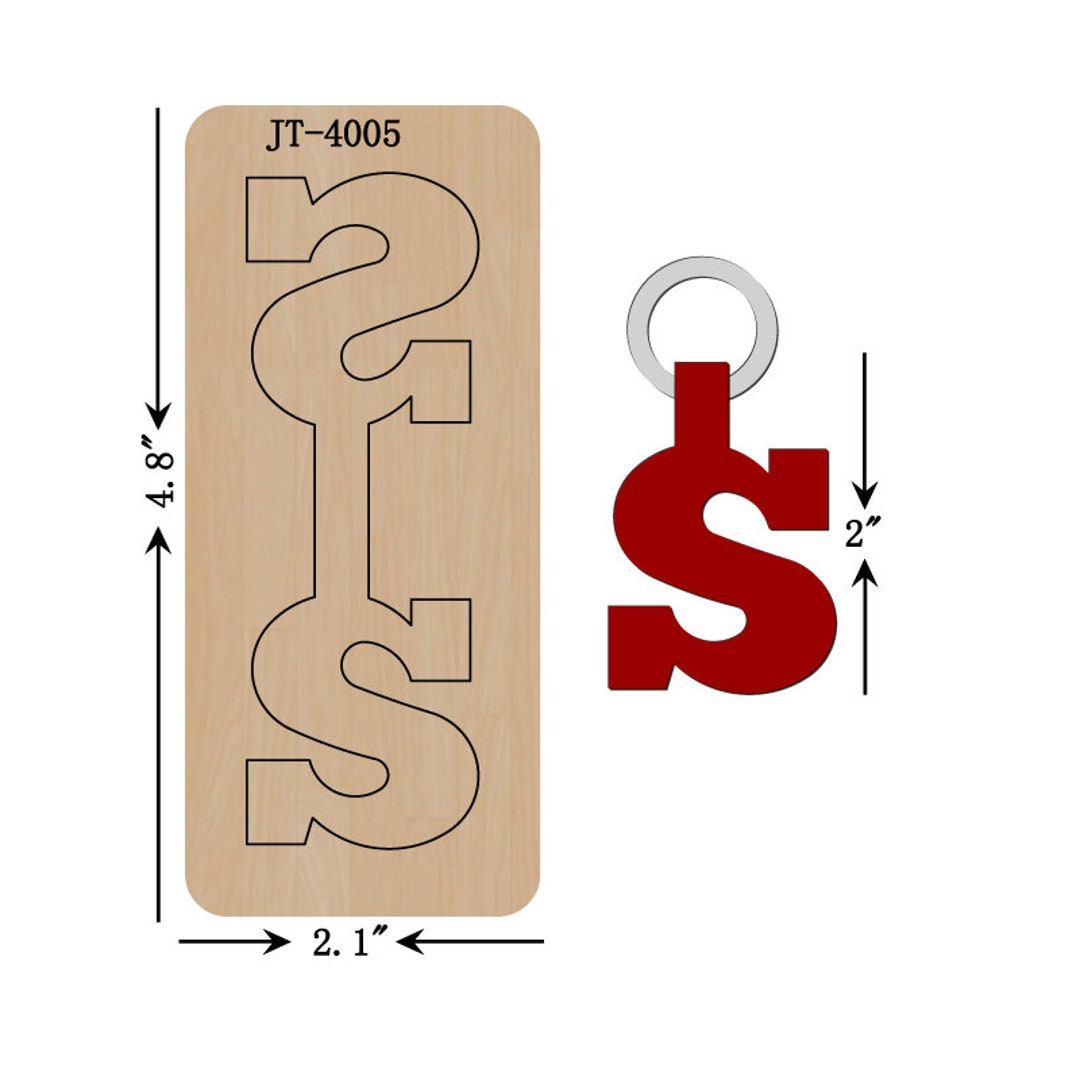 Leather Keychain Cutting Die, 2 INCH, Letter S Keychain, JT4005 Etsy