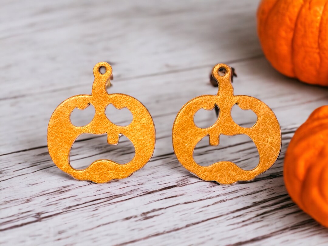 Leather Earring Cutting Die, 1.5 INCH, Halloween Earring Die, Orange