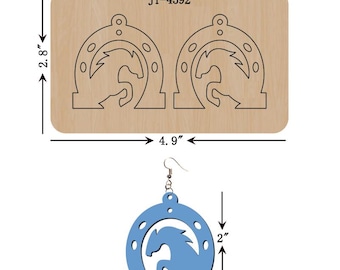 Horseshoe Leathercraft Cutting Die, 2 X 2  INCH, Orange Foam, Sizzix Compatible, JT4592