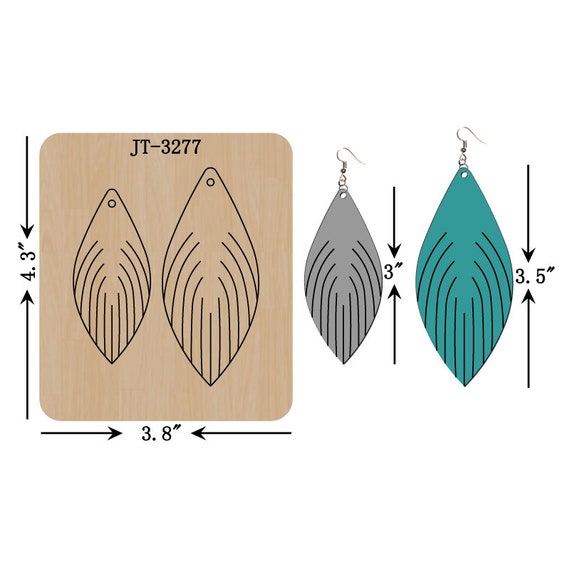 Fringe Leaf Leather Earring Die: Sizzix Compatible Inch)
