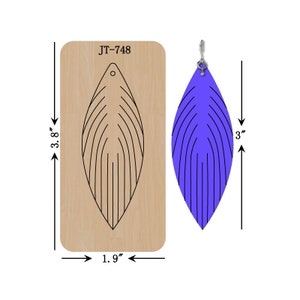 Leather Earring Cutting Die,3 INCH Fringe Earring Die, Sizzix Compatible, JT748