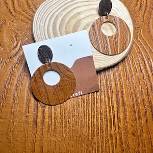 Mustard Brown Embossed Vachetta Leather Sheet: Rustic Earring Making (1.5mm)