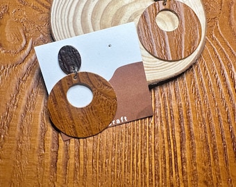 Mustard Brown Embossed Vachetta Leather Sheet: Rustic Earring Making (1.5mm)