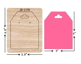 Earring Card Display Cutting Die, 4 x 3 Inch, Sizzix Compatible, JE1178