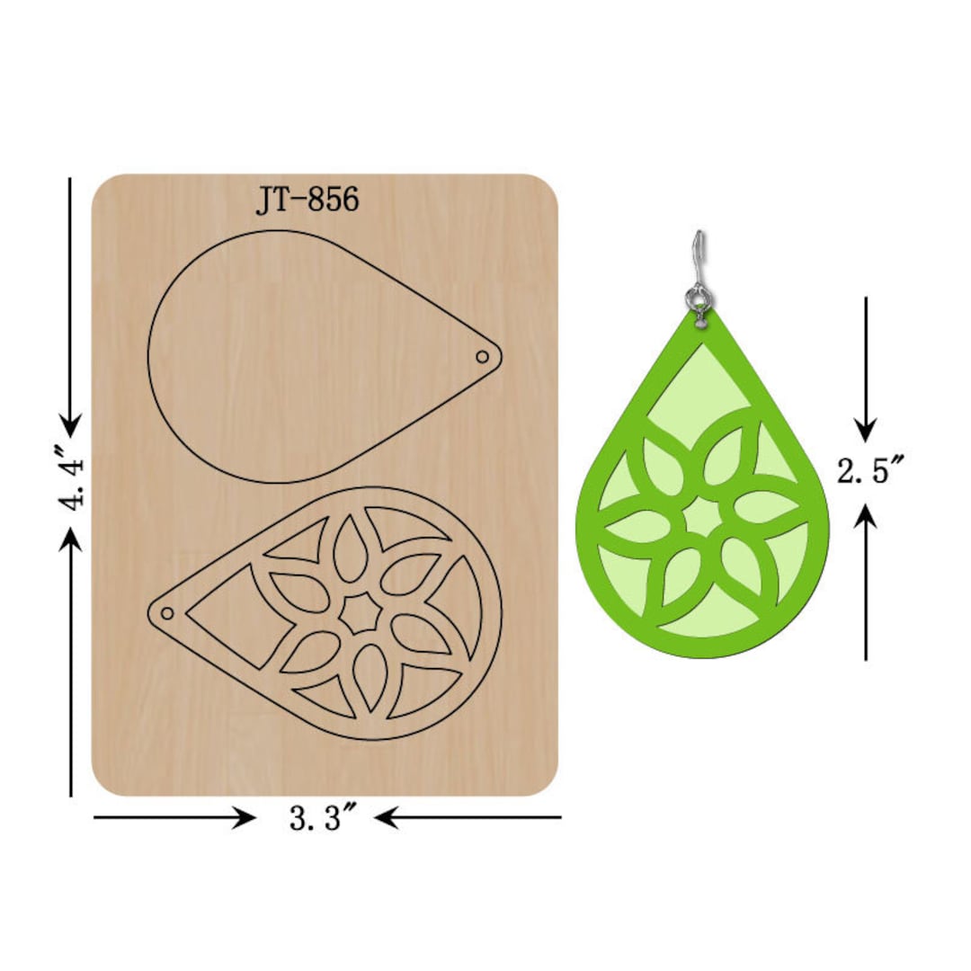 Flower Leather Earring Die: Sizzix Compatible