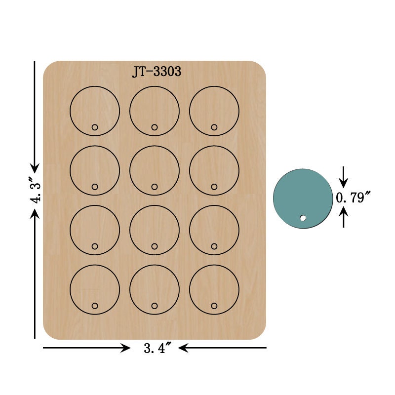 Circle Leather Earring Connector Die,0.79 INCH / 20mm, Sizzix