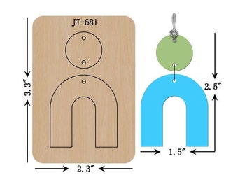 Arch Leather Earring Cutting Die, 2.5 x 1.5 Inch, Sizzix Compatible, JT681