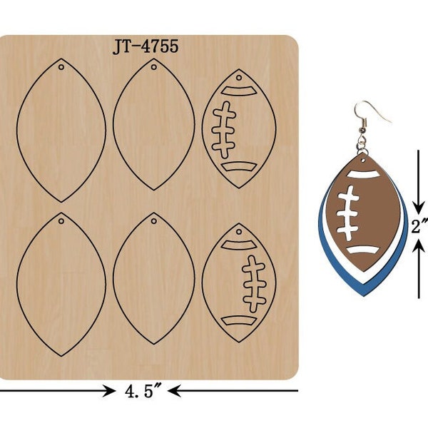 Football Earrings - Etsy