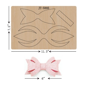 Hair Bow Cutting Die, 6 X 2.5 INCH, Sizzix  Compatible, JT5885