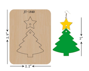 Snowflake Leather Earring Cutting Die, 2 INCH, Christmas Earring, Orange Foam, Sizzix Compatible, JT1840