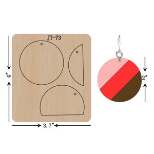 Leather Earring Cutting Die Half Circle EarringSizzix Compatible Manual Leather Cutting JT652