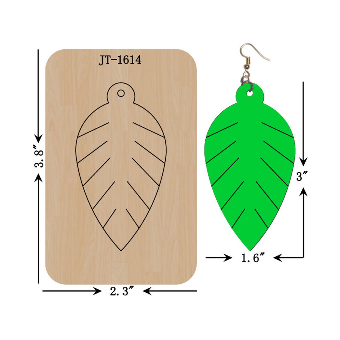 Leather Earring Die 3 INCH Fringe Leaf Earring Manual Etsy