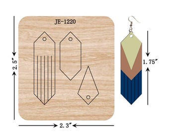 Fringe Leather Earring Die, 1.75-Inch, Sizzix Compatible, JE1220