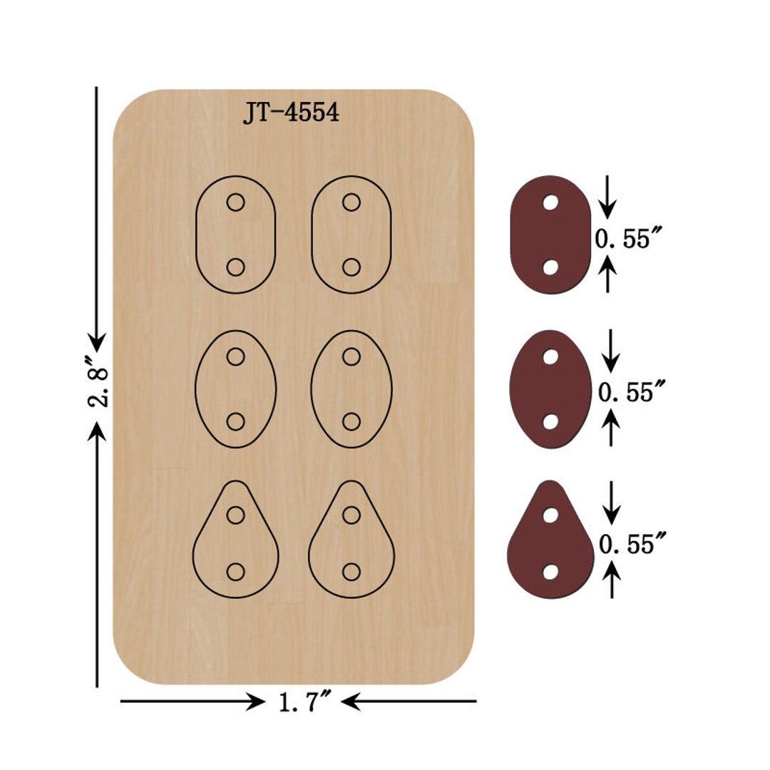 Small Leather Earring Connector Die, 0.55 Inch / 14mm, Sizzix
