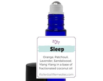 Sleep Essential Oil Blend - 10 ml Roller Bottle with Orange, Patchouli, Lavender, Sandalwood, and Ylang Ylang
