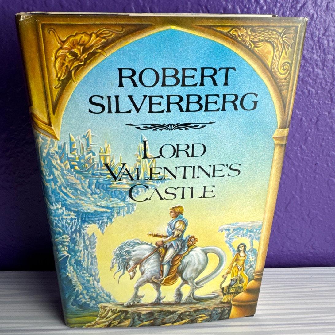 Robert Silverberg Lord Valentines Castle Hardcover DJ 1980 Vintage Book Sci Fi Ron Walotsky