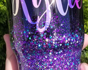 custom tumblers glitter