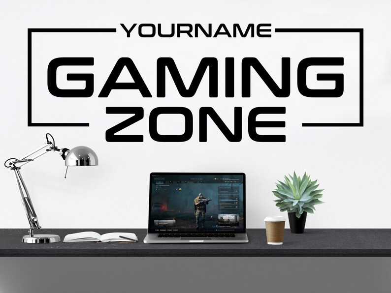 CUSTOM GAMING ZONE Personalised Gaming Decal Gaming Sticker Etsy