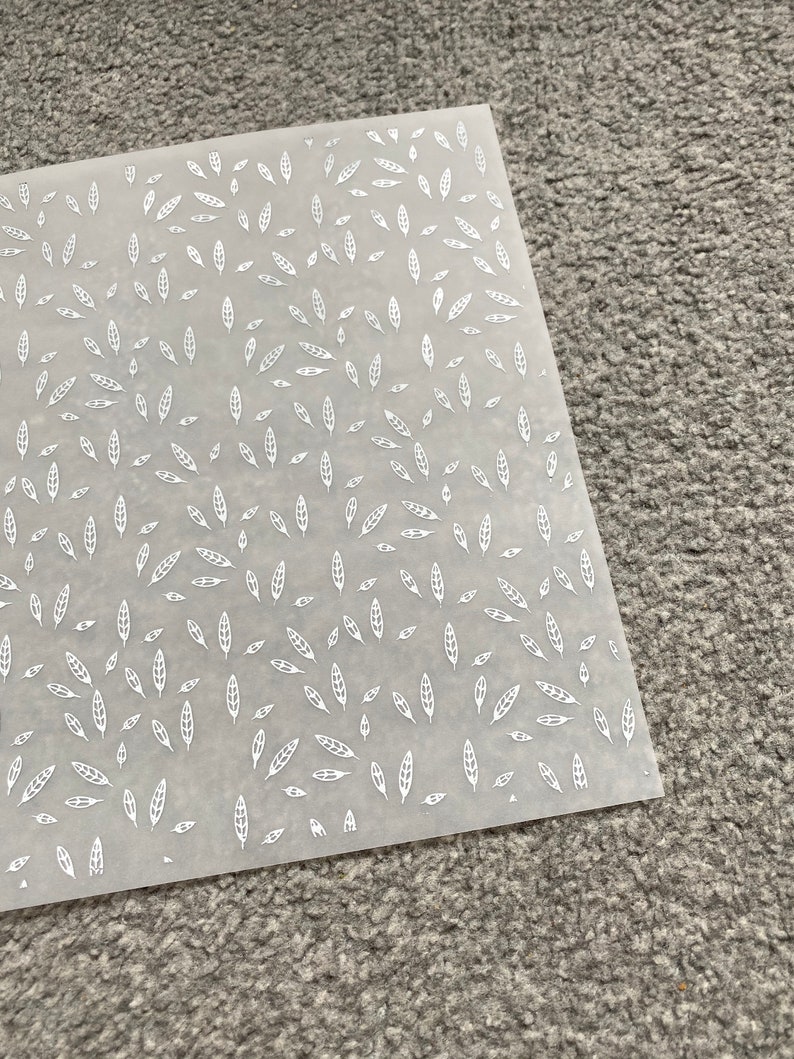 Leaf Print Foiled Vellum Acetate A4 036 Etsy