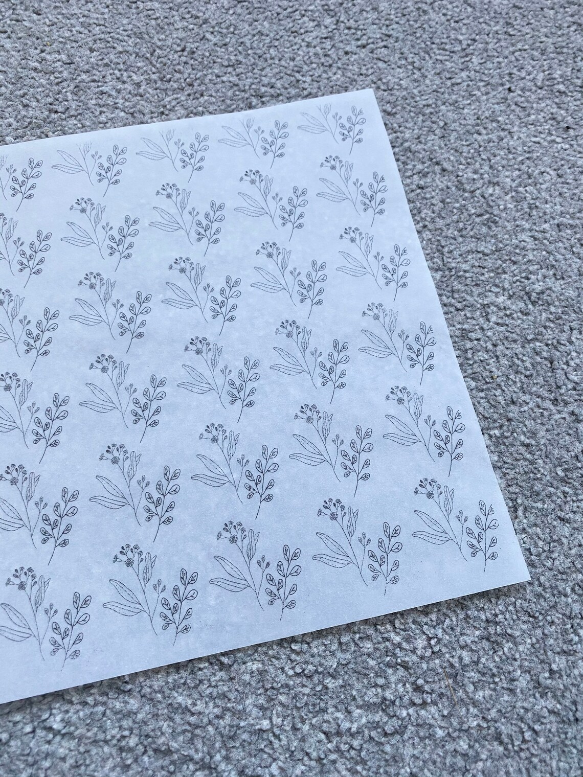 Graceful Flower Foiled Vellum Acetate A4 139 Etsy