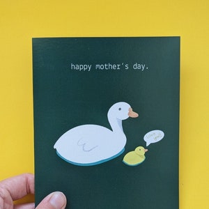 Feliz Día de la Madre, Mamá Pata / Tarjeta de felicitación / Tarjeta del Día de la Madre / Impresión de garabatos imperfectos