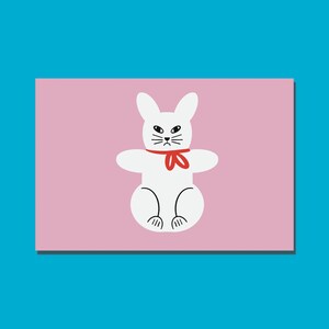 Carte postale vintage Lapin