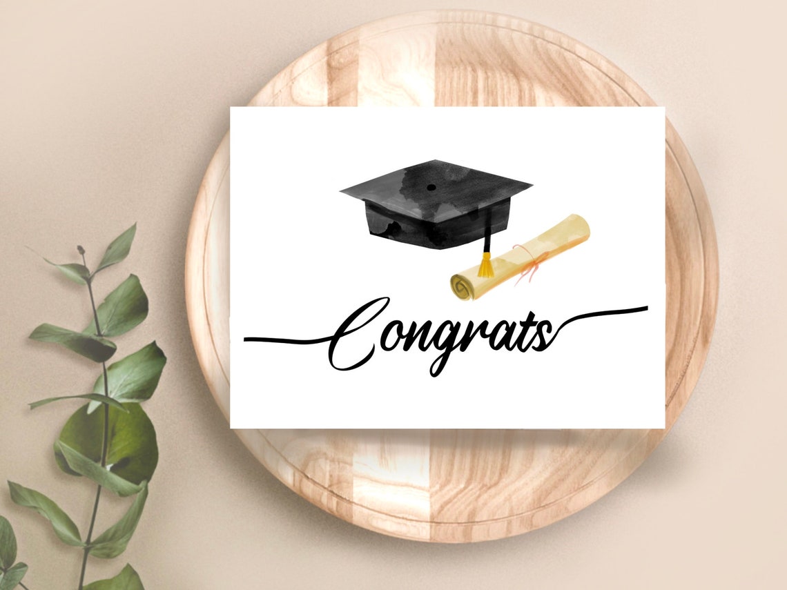 congrats graduation card printable card congratulations etsy
