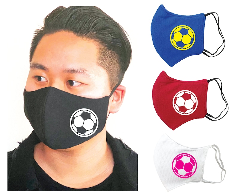 CUSTOM Soccer Ball Face Mask Strong Protection 3 Layers Etsy