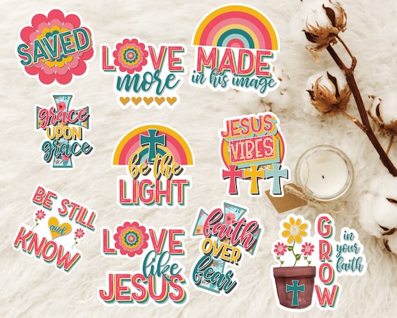 Christian stickers, Inspirational stickers, Bible Journal sticker, Faith  stickers, Bible verse Stickers, Christian, Religious