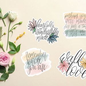 Water color Christian Stickers, Inspirational stickers, Bible Journal sticker, Christian stickers, Bible verse Sticker, Christian, Religious