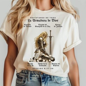 La Armadura de Dios, camisa cristiana, Regalo Cristiano, Christian design, Bible verse, Camisas de Jesus, Efecios, Biblia, Espada de Dios