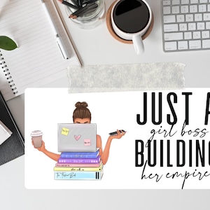 Just a girl boss building her empire, Sublimation, Ready-to-press, Glass can wrap, mug, Sublimation print, sublimation wrap, cup wrap