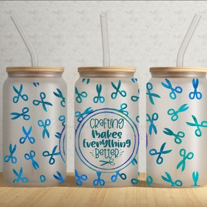 Crafting makes everything better, Crafting glass can, Crafters cup, Crafting gift, Crafting mug, Crafting tumbler, Crafting design, craft