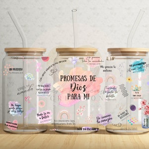 Promesas de Dios para mi vida para Mujer, Religious cup, vasos cristianos, Vasos de Dios, vasos para hombres, Christian women cups