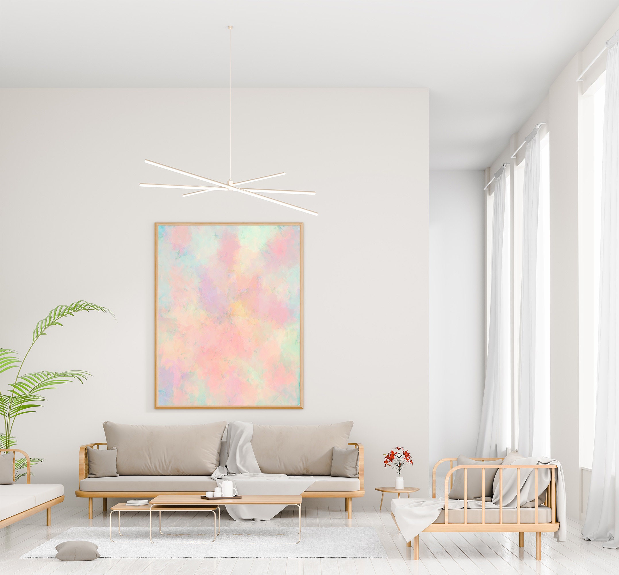 Pastel Wall Art Abstract Wall Art Printable Wall Art Blue Etsy