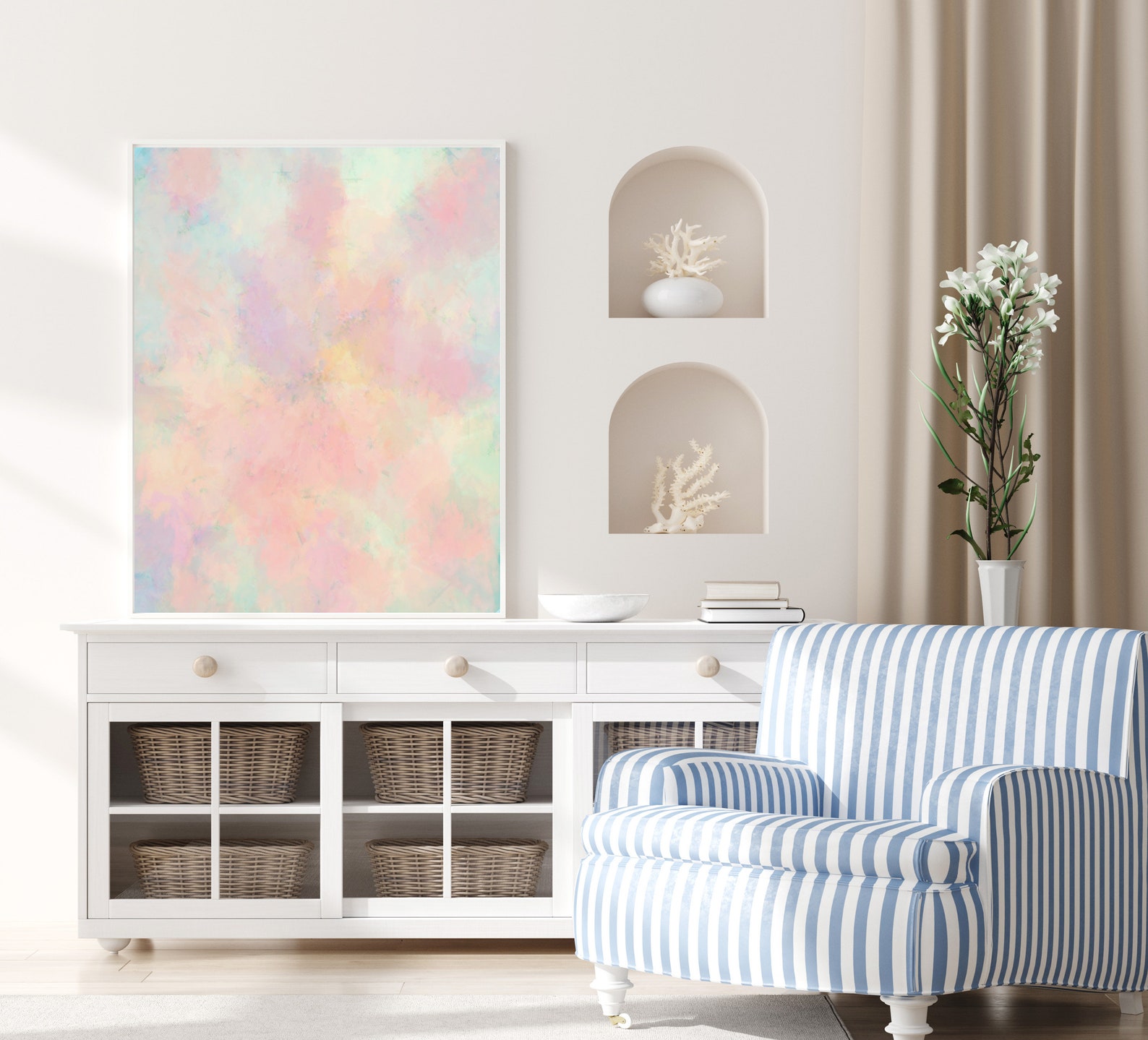 Pastel Wall Art Abstract Wall Art Printable Wall Art Blue | Etsy