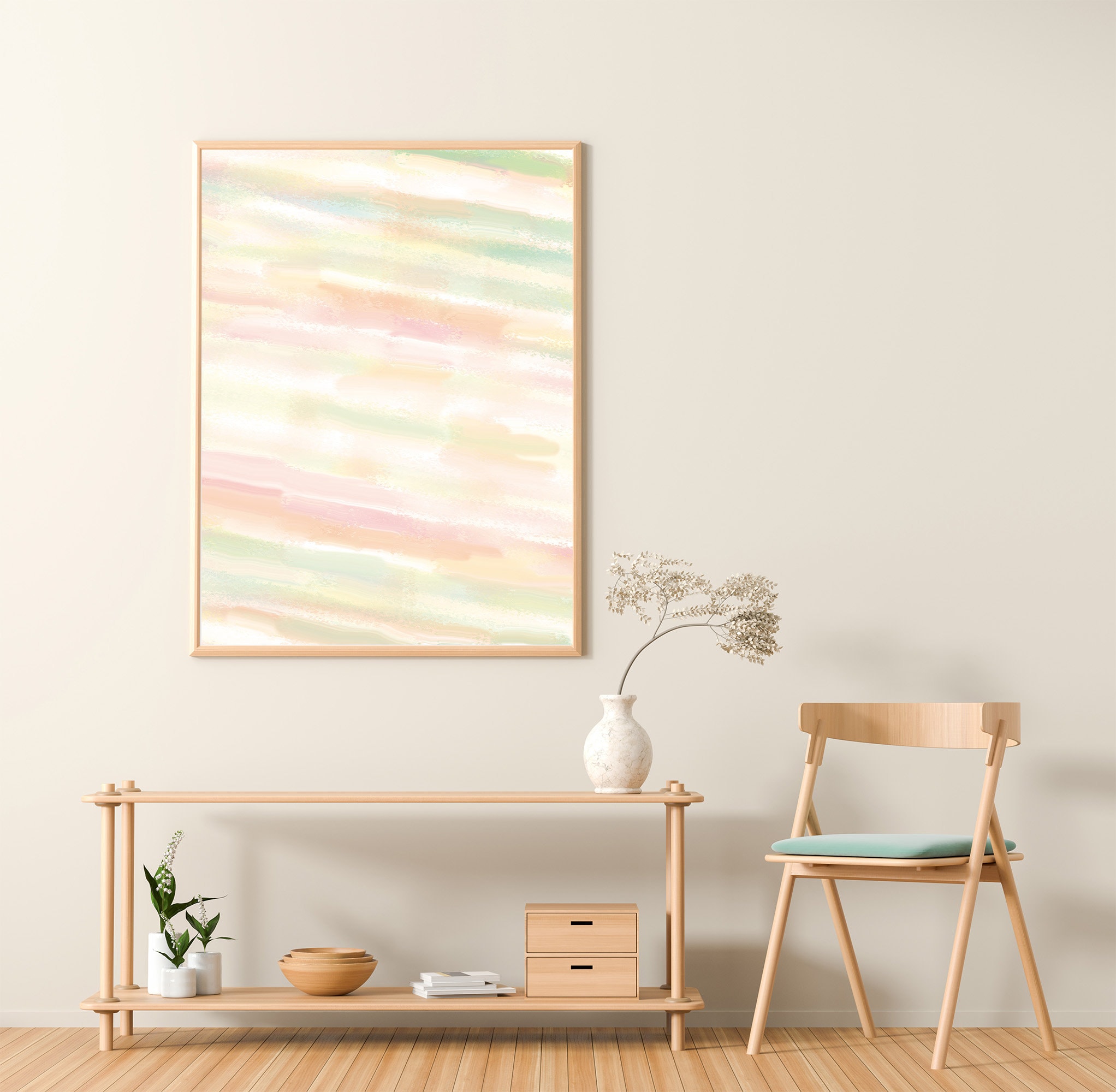 Abstract Wall Decor Pastel Wall Art Printable Wall Art Etsy