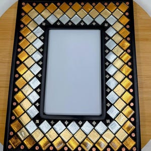 Stunning Mosaic Picture Frame in Shades of Copper, Gold and Silver