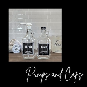Pumps and Caps for 64-ounce Laundry Bottles
