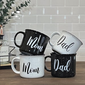 Dad+Dad+Mom+Mom Mug Set | Inspirational Coffee Mug | 15oz Campfire Mug | Great Gift |Tea Mug