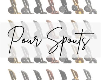 Metal Weighted Pour Spouts | Variety of Colors | Cork or Rubber Based | Perfect for Oils and Vinegars