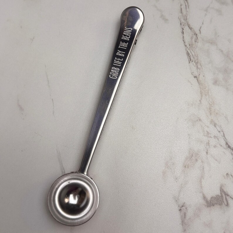Coffee Scoop and Clip Silver