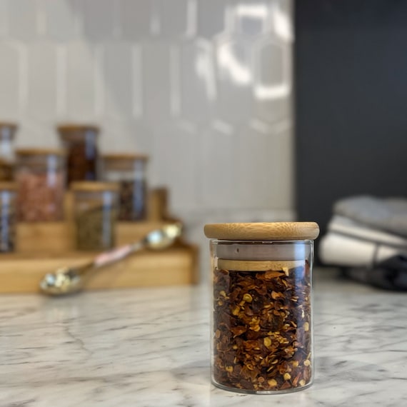 Amber Airtight Glass Pot, Amber Kitchen Spice Jars